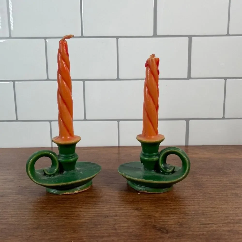 Vintage 1950s Gurley Christmas Candles Set of 2